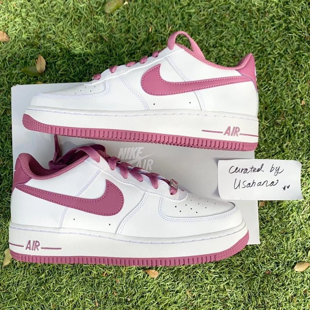Nike Air Force 1 white berry shoes - Picture 1 of 4
